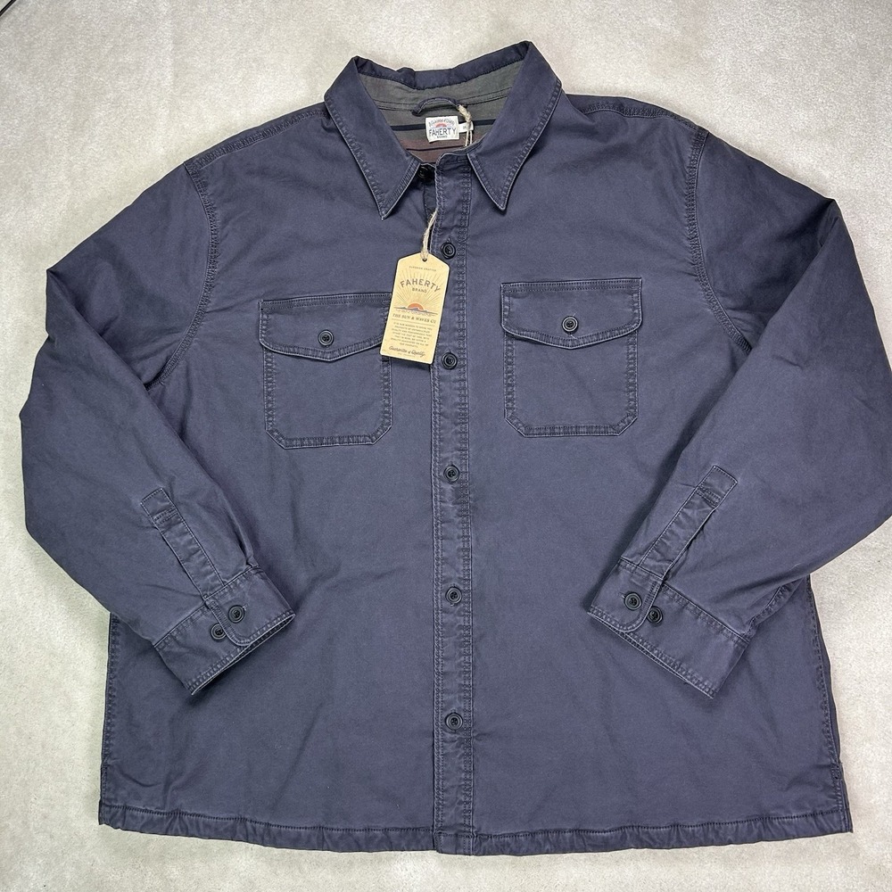 Faherty Lakeside CPO Jacket Mens XXL Lined Canvas Utility Workwear Outdoor